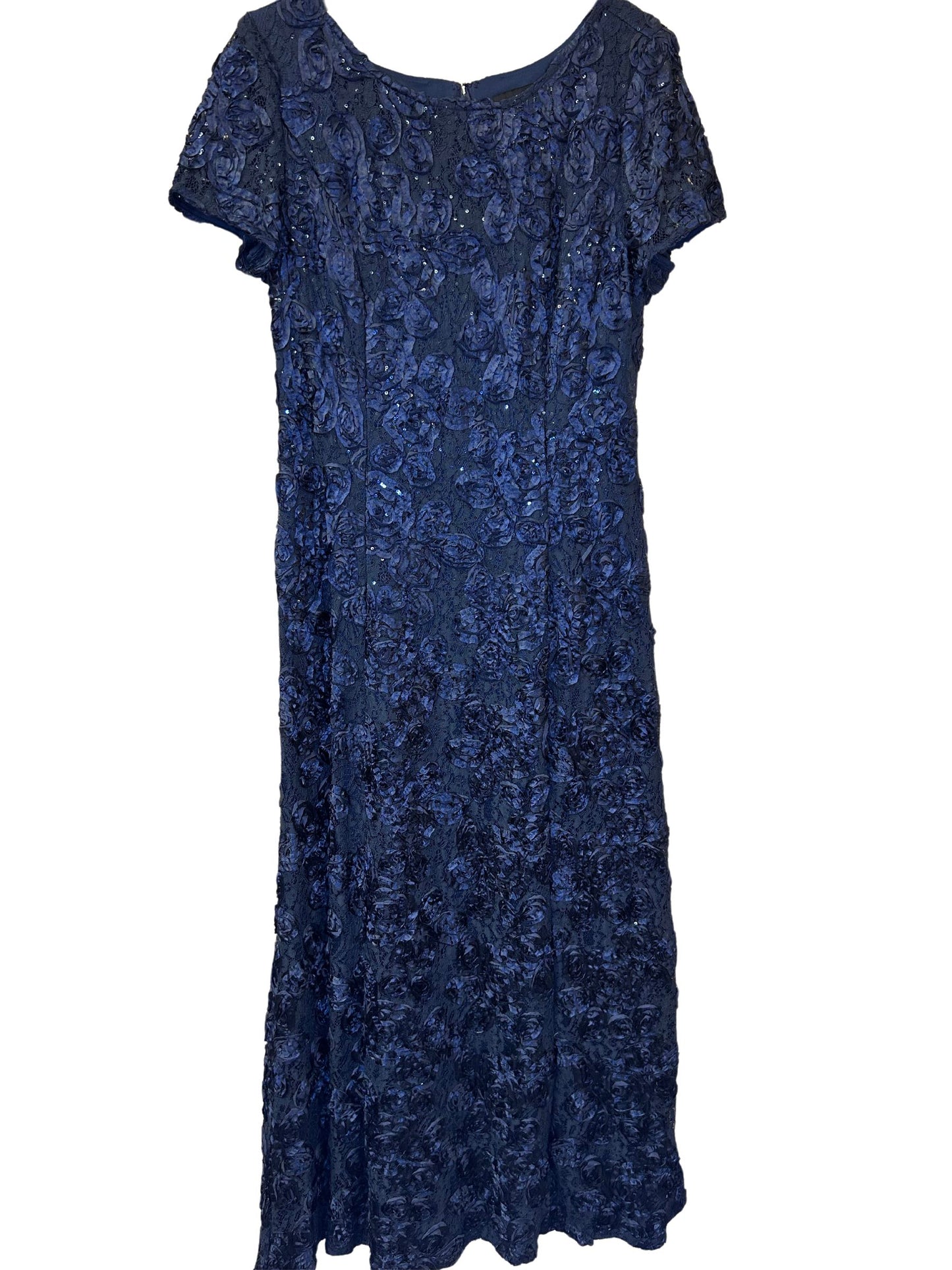 Alex Evenings- Navy Floral Dress-112788